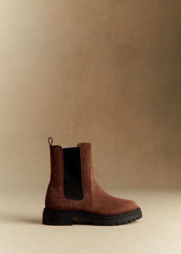Lena Low Boots - Mocha - Bovine Leather - S&amp;eacute;zane