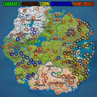 Fortnite Foraged Items locations map