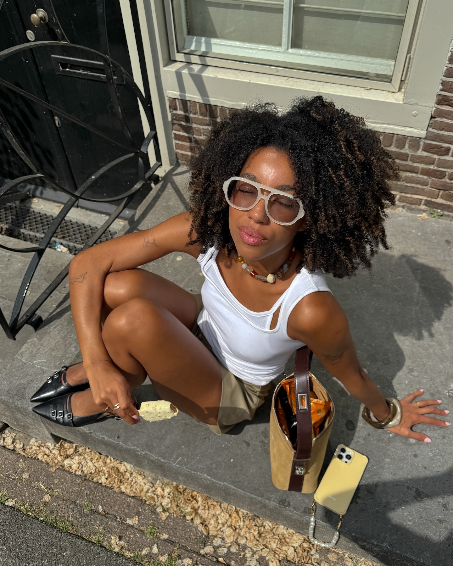 Woman in aviator sunglasses