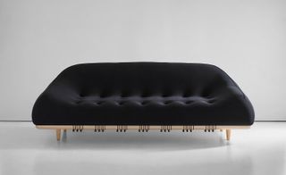 Among new pieces by Noé Duchaufour-Lawrance and textiles by Anabela Chan, Bernhardt Design also presented the new 'Mellow' sofa (pictured)