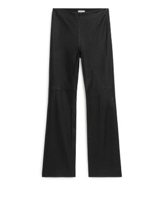 Arket Flared Leather Trousers