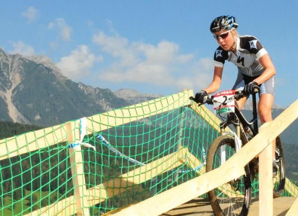 Lene Byberg (Specialized) riding fourth