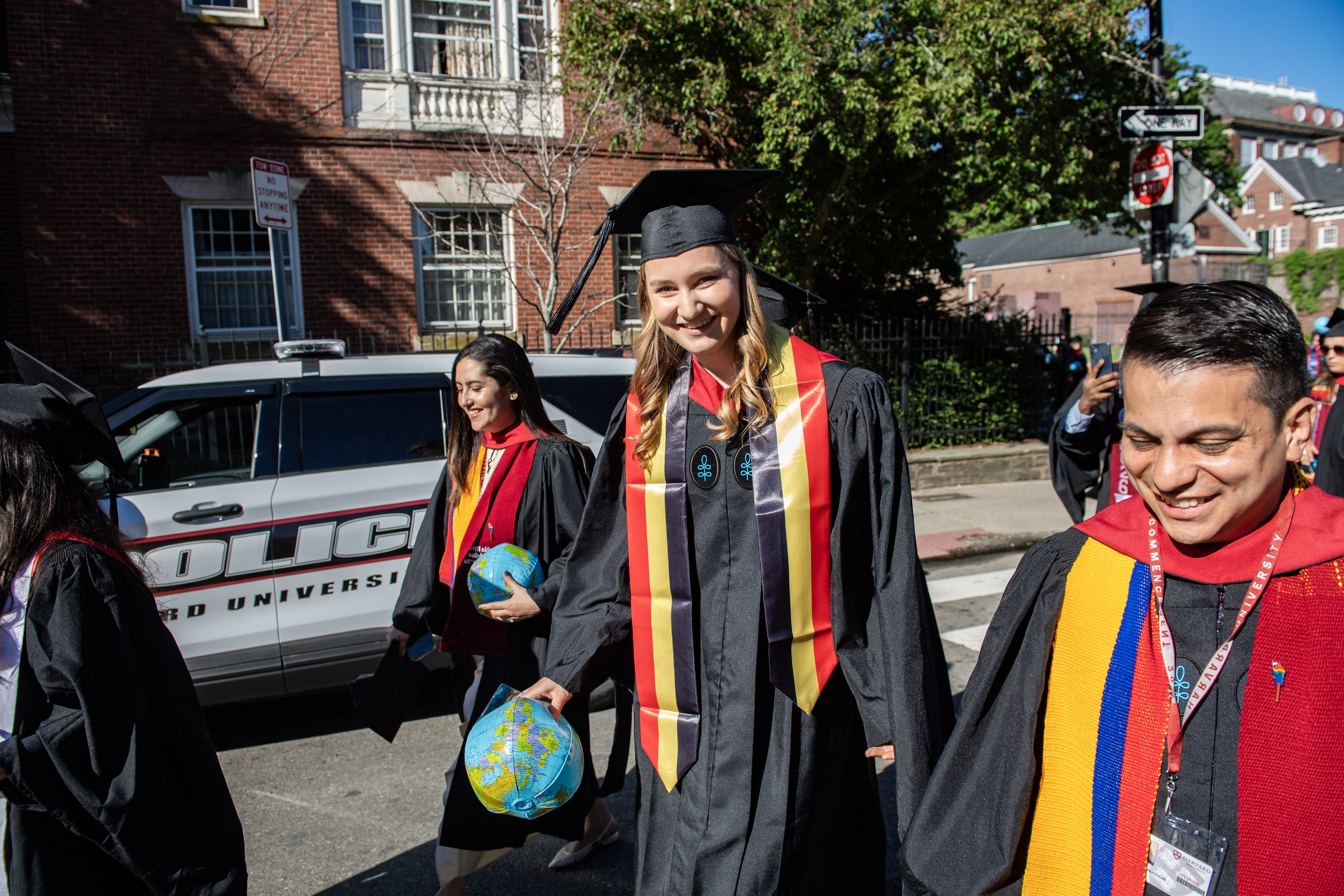 Princess Elisabeth in her cap and gown at Harvard's graduation
