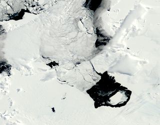 An image of an ice island