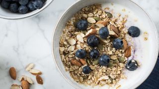 Bowl of muesli with yoghurt