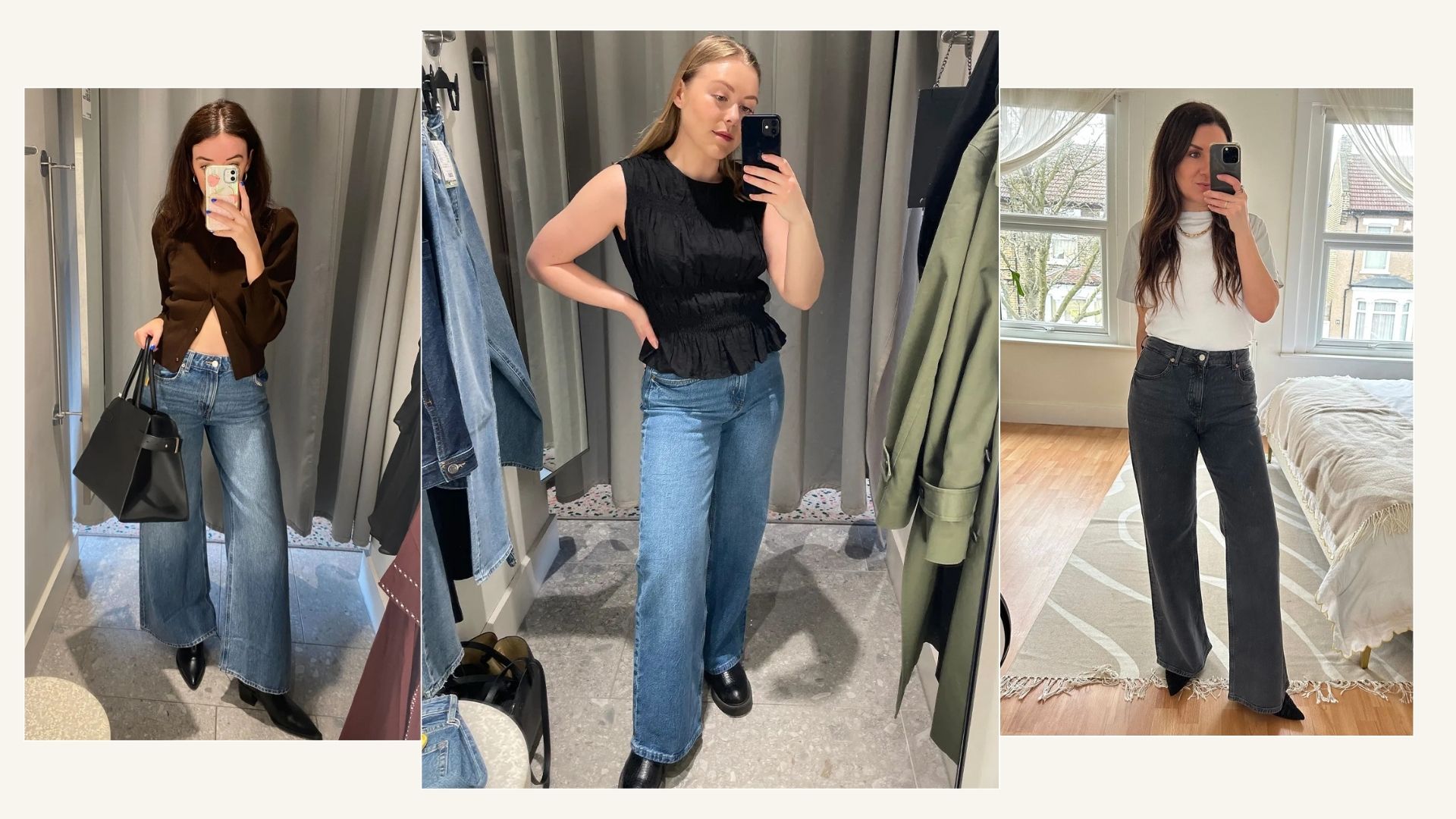 H&amp;M wide high jeans