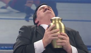 Paul Bearer loving life holding Undertaker's Urn SmackDown