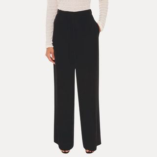 Black Full Length Velvet Trouser