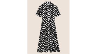 M&S Collection Polka Dot Midi Shirt Dress