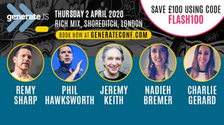 FLASH SALE! Get £100 off tickets to GenerateJS