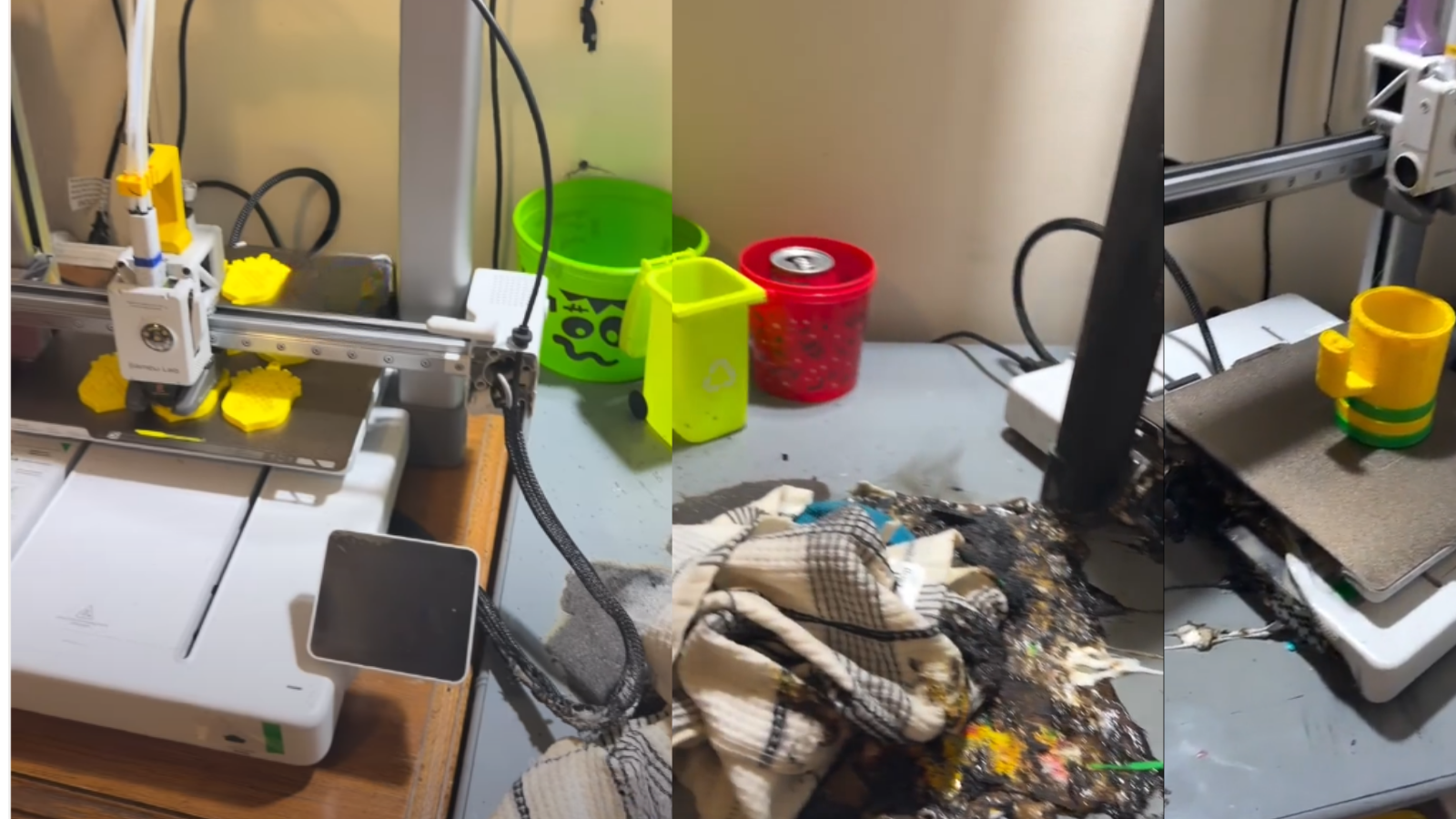 New video of melted Bambu Lab A1 sparks debate about whether the 3D printer is still a fire hazard — critics push for recall while redditors suspect external factors