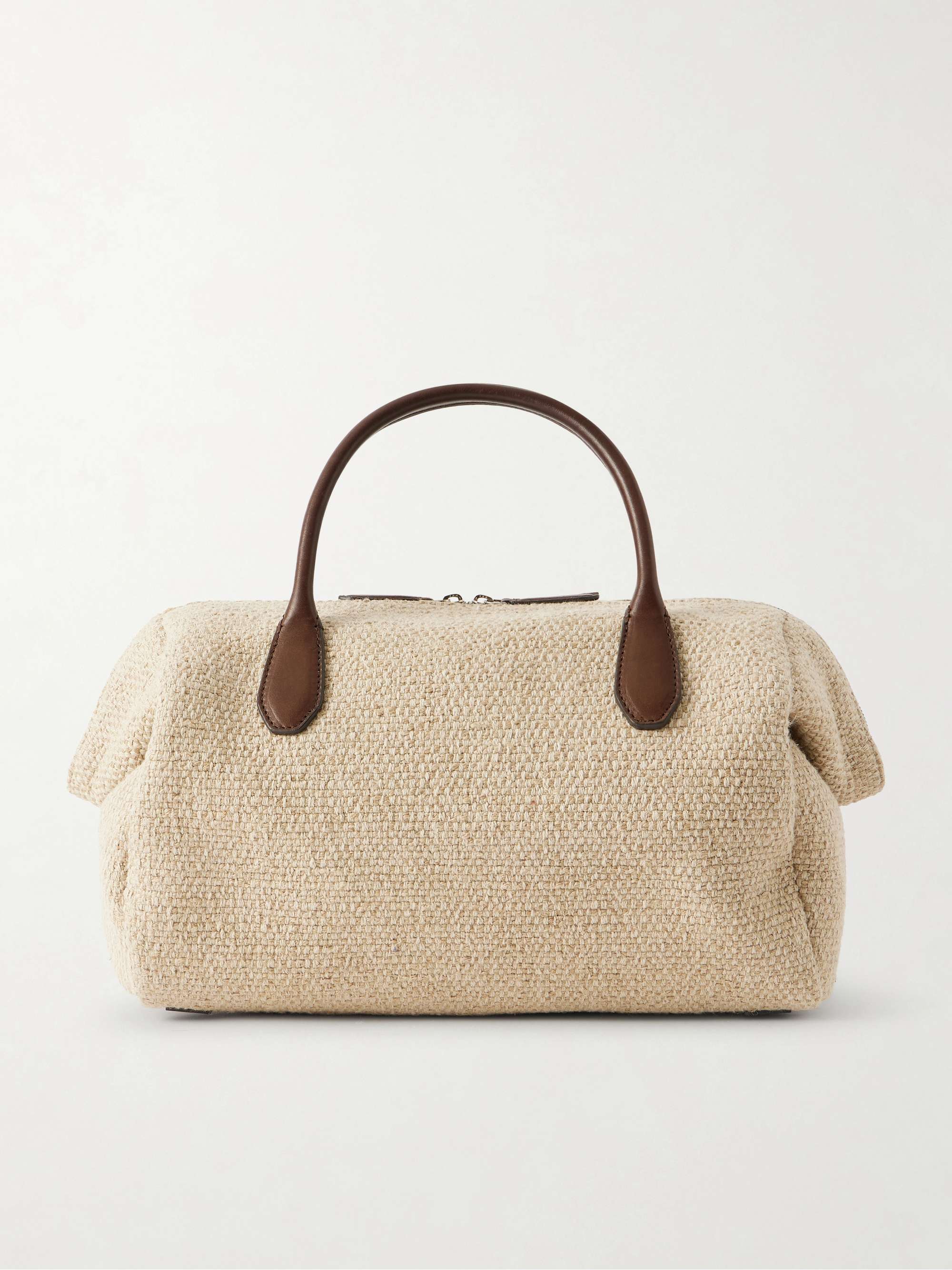 Faye Leather-Trimmed Canvas Tote