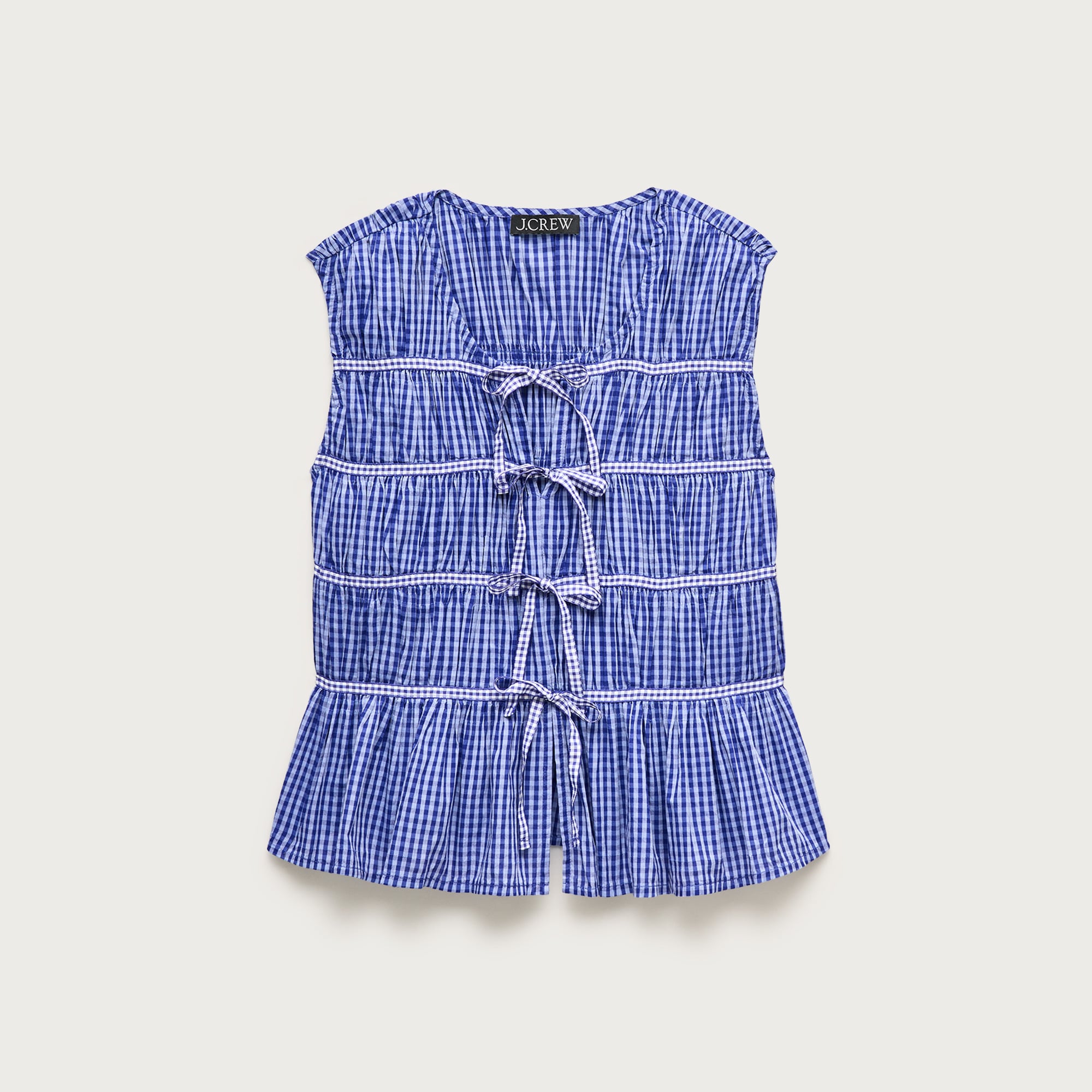 Tie-Front Top in Gingham