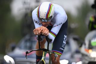 Time trial world champion Filippo Ganna (Ineos Grenadiers) races to victory on the final stage of the 2020 Giro d'Italia
