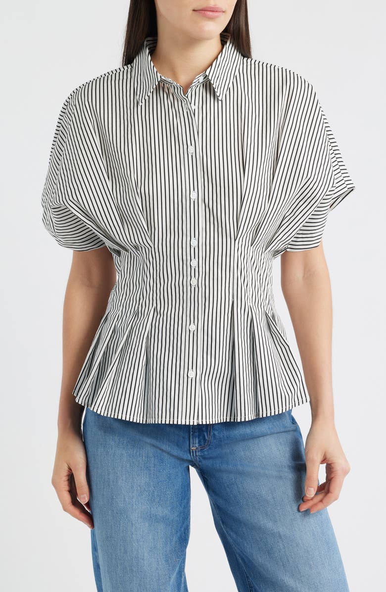 Pleat Waist Dolman Shirt