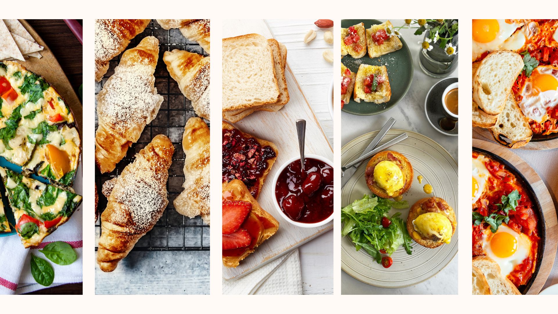 Brunch ideas suitable for a special occasion collage