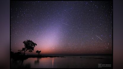Photographer Jeffrey Berkes took the image of the Quadrantid meteor shower over the Florida Keys in 2012.