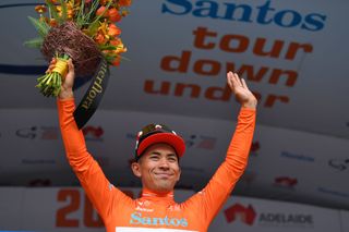 Caleb Ewan (Lotto Soudal) takes the ochre jersey as the new leader of the 2020 Tour Down Under after winning stage 2 to Stirling