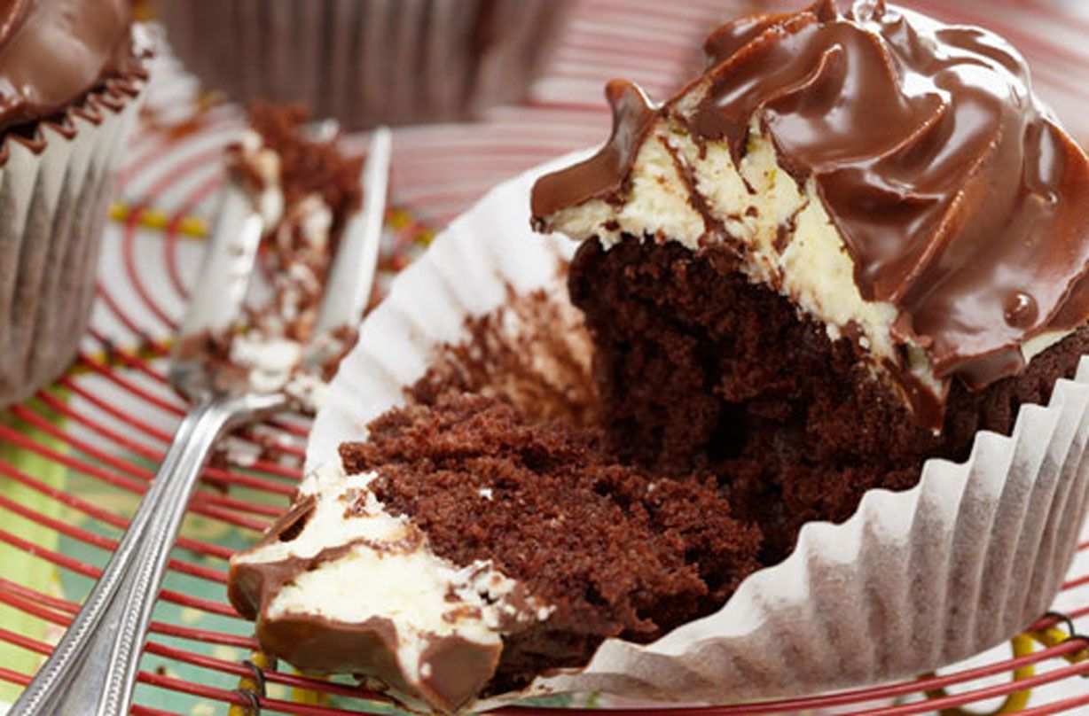 Chocolate dipped cupcakes