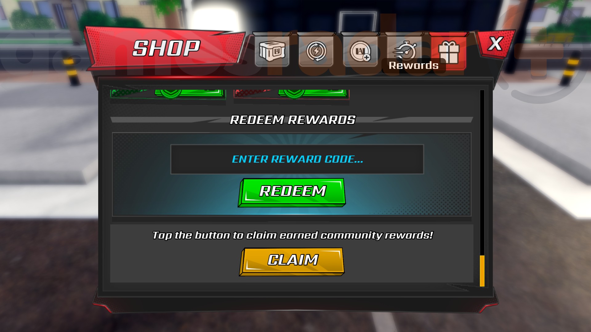 The My Hero Academia Ultimate codes redemption box as it appears on desktop.