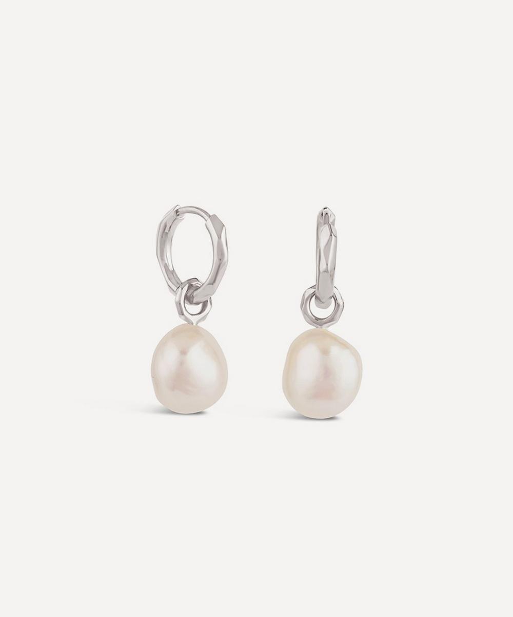 Sterling Silver Thalassa Keshi Baroque Pearl Drop Earrings