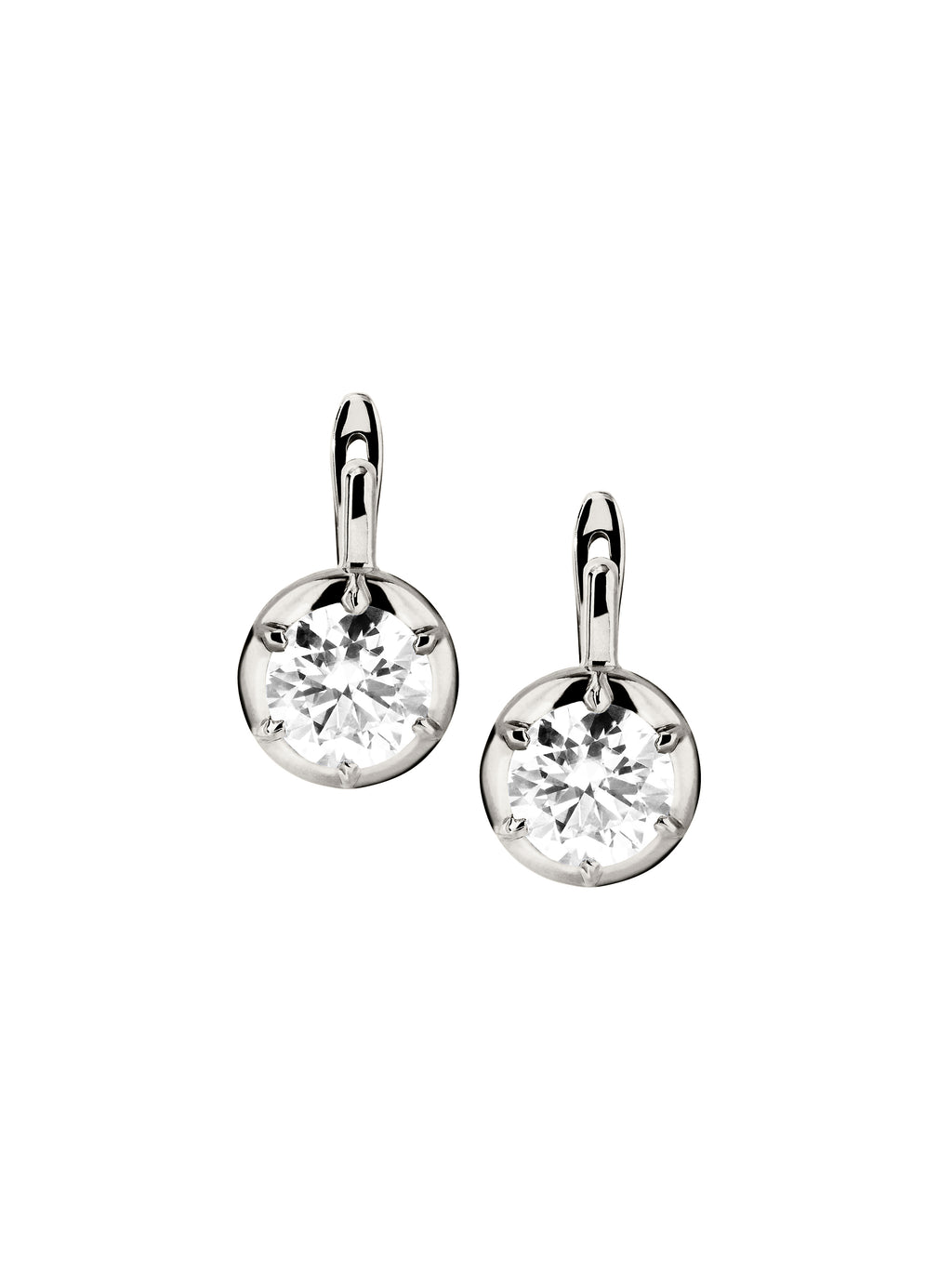 Maxwell Earrings in Moissanite, Sterling Silver