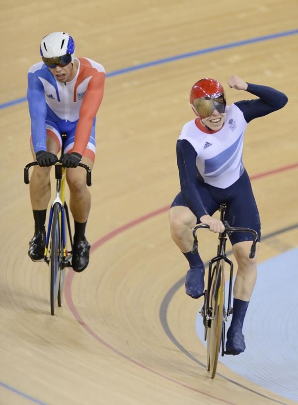 Philip Hindes after Great Britain beat France in the team sprint final