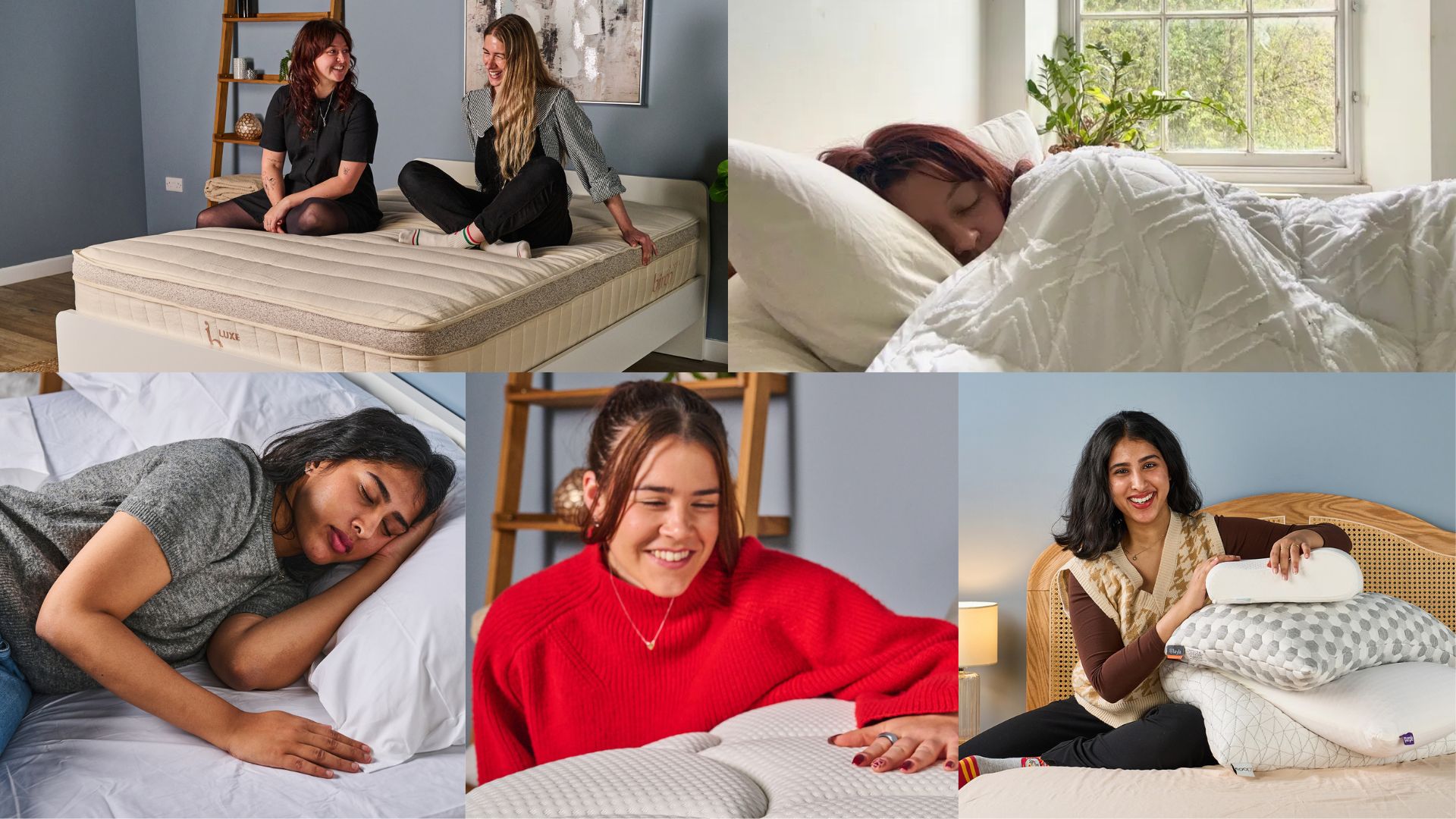 Some members of the Tom&#039;s Guide Sleep Team testing out different products to find the best sleep accessories out there.