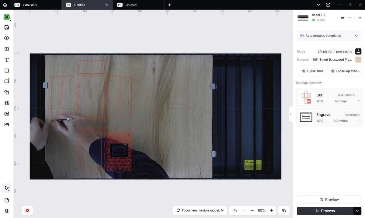 xTool P3 laser
