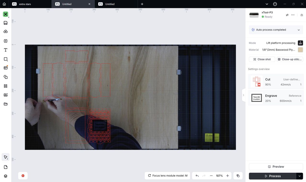 xTool P3 laser