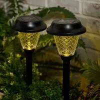 EZ Solar 6-Piece Choice of Glass Solar Pathway Lights EZ Solar 6-Piece Choice of Glass Solar Pathway Lights