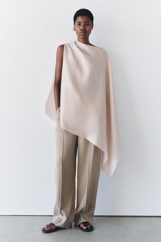 Asymmetric Flowy Cape Zw Collection