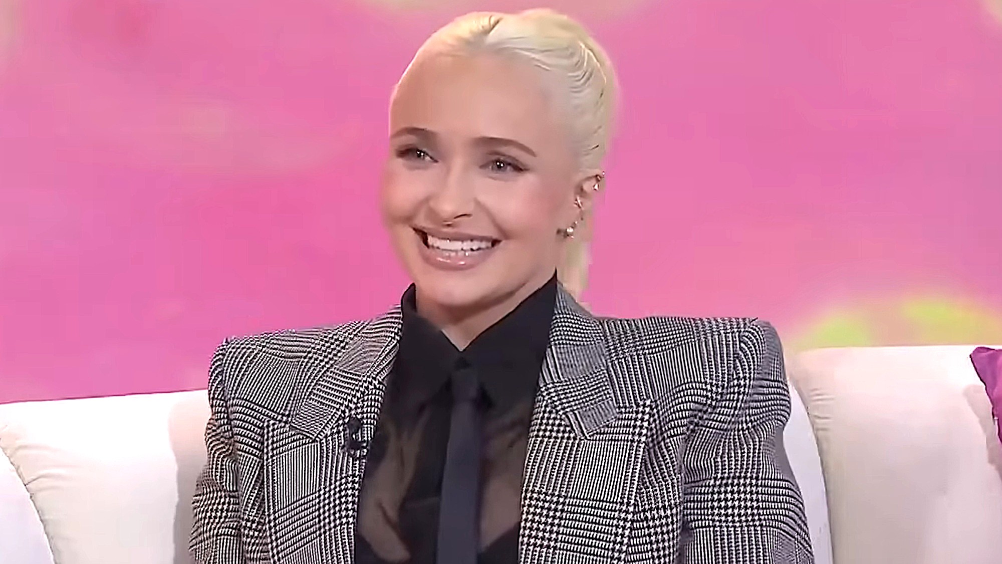 Hayden Panettiere is shown on TODAY with Hoda and Jenna.