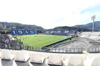 COMO, ITALY - AUGUST 21: A general view of the Giuseppe Sinigaglia Stadium ahead of the the Serie A Women's Cup match between Como 1907 and Juventus FC at Giuseppe Sinigaglia Stadium on August 21, 2026 in Como, Italy. (Photo by Marco Luzzani/Getty Images)
