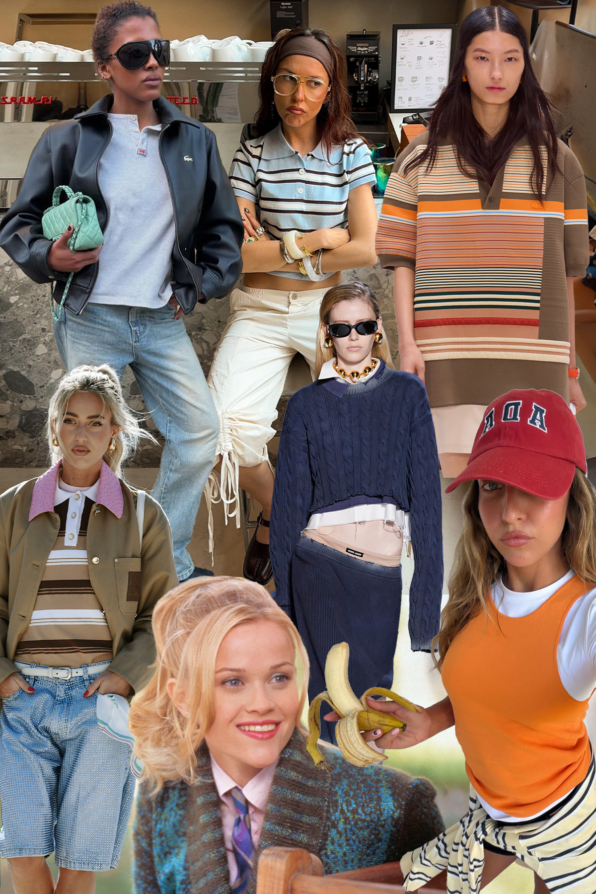 A collage "prep school", one of the biggest Y2K summer trends returning in 2026.