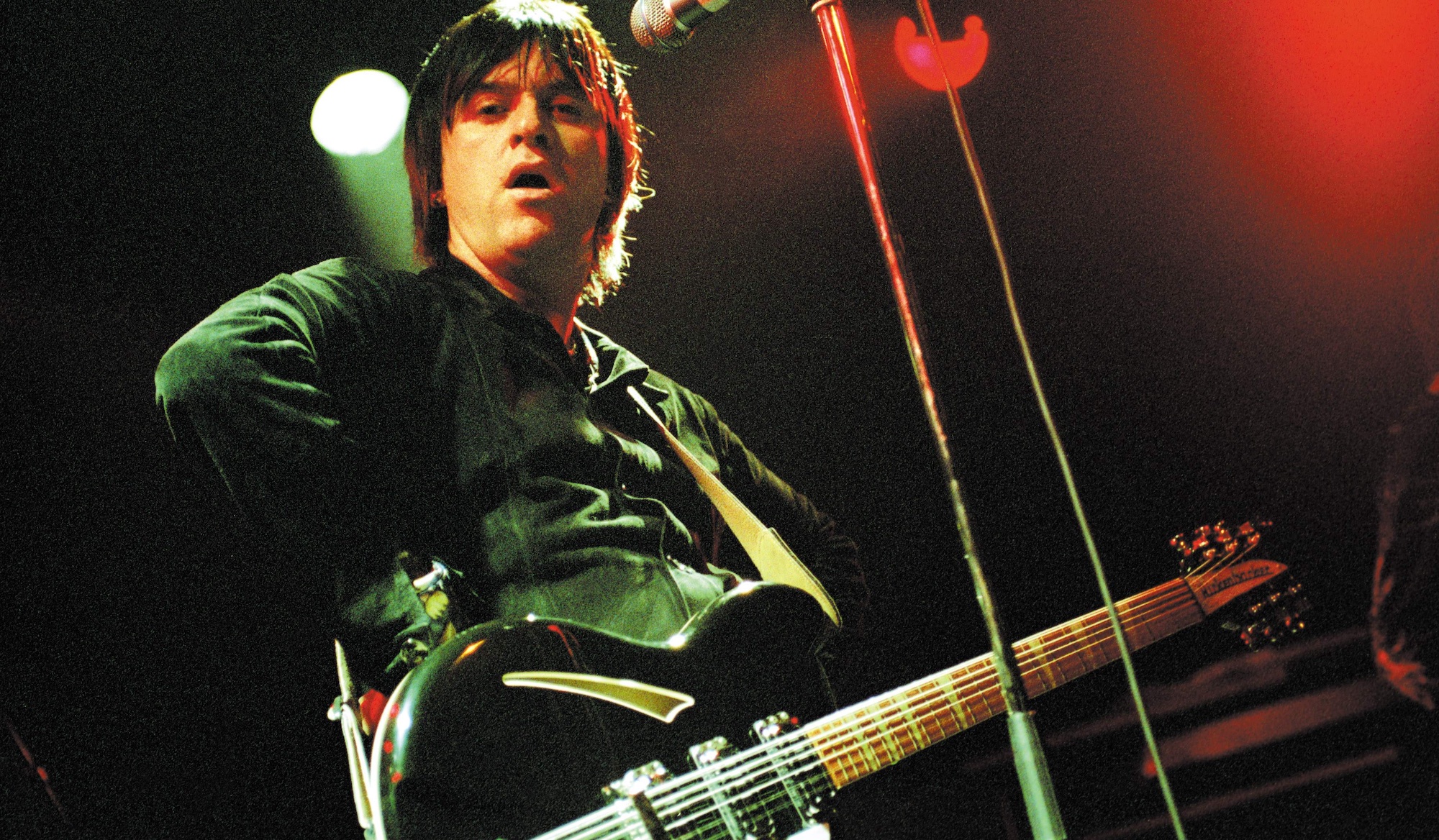 Johnny Marr performs onstage in the Netherlands on March 31, 2003