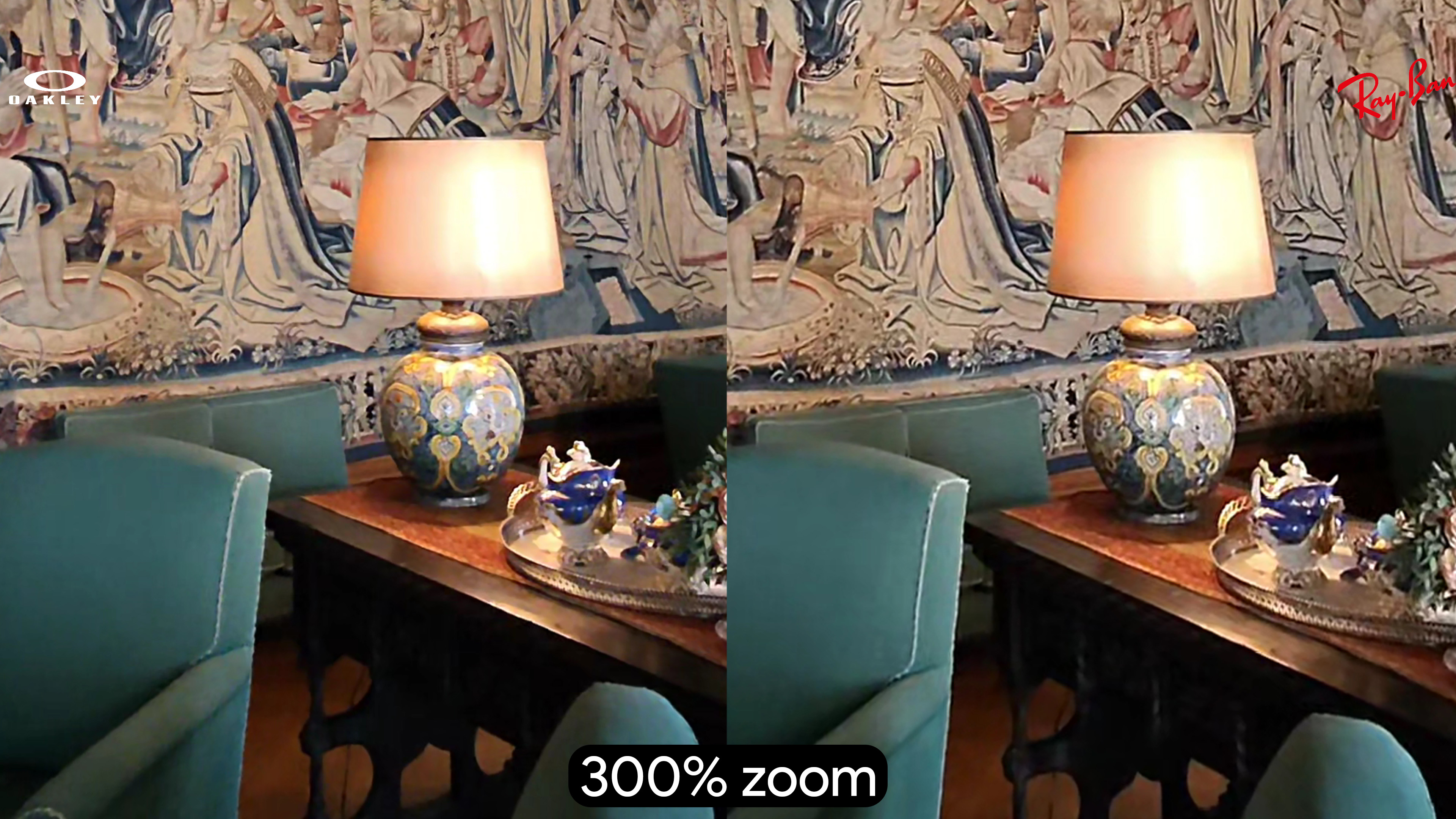 Comparing the video quality between Oakley Meta HSTN Smart Glasses and Ray-Ban Meta Smart Glasses in a dimly lit mansion