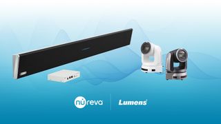 A pair of Lumens PTZ cameras and soundbar now powered by Nureva's MicroMist technology.
