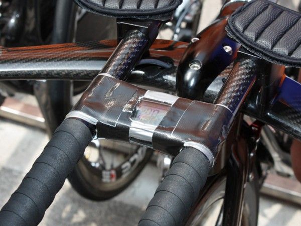 Rabobank's mechanics came up with this solution for a computer mount.