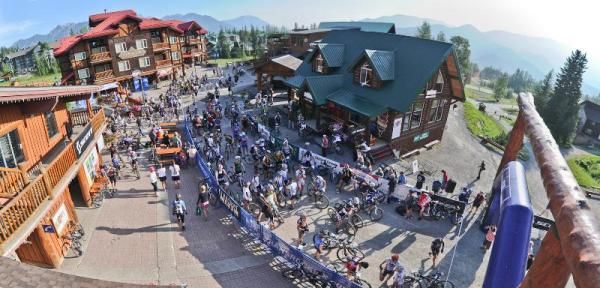 Start of TransRockies stage 3 at Fernie Alpine Resort.