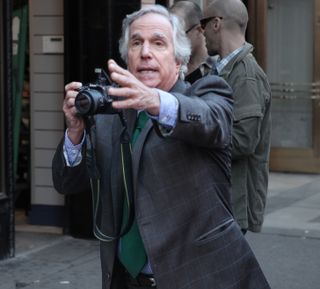 Henry Winkler in New York in 2012 with Nikon DSLR