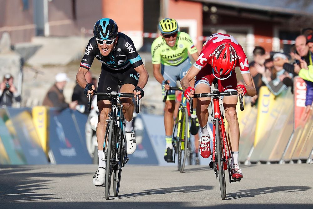Zakarin, Thomas and Contador fight for the stage 6 win at Paris-Nice.