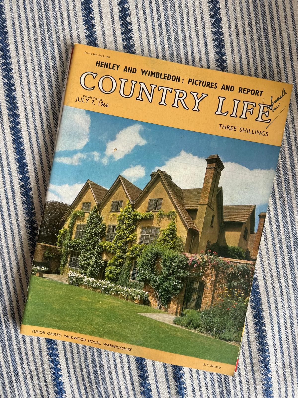 Pages from a Country Life in 1966, showing some vintage adverts
