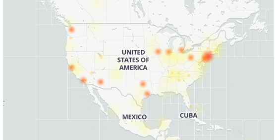 Down Detector map