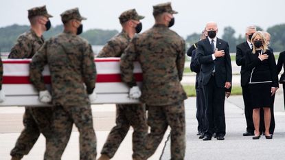 President Biden and first lady Jill Biden in Dover.