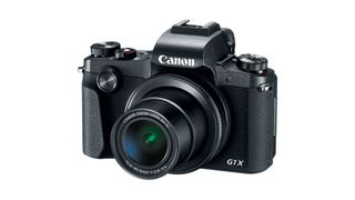 Canon PowerShot G1 X Mark III camera angle view with lens extended