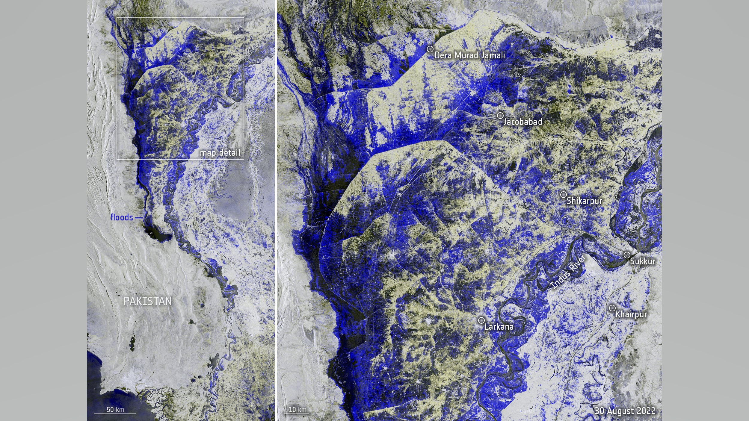 Satellite view reveals scope of apocalyptic flooding in Pakistan