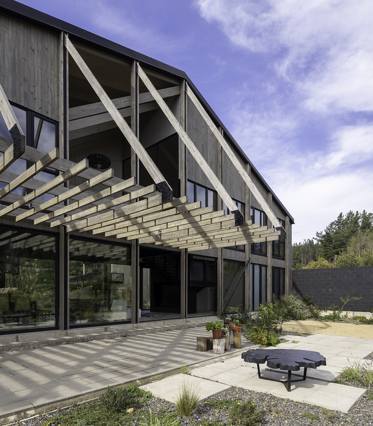 timber structure Chilean holiday home