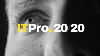 A close up of a man's eye with the words ITPro 20/20 displayed in front