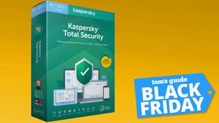 Box art of Kaspersky Total Security along with a tag identifying this as a Black Friday deal.